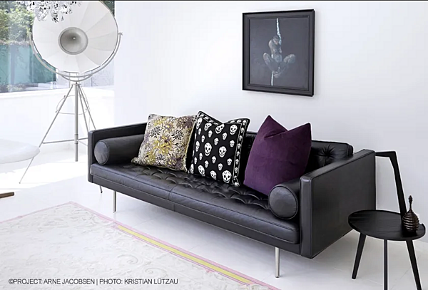 Divano letto in pelle trapuntata FLEXFORM Magister fabbrica FLEXFORM dall'Italia. Foto №5
