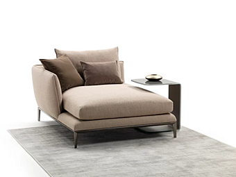 Chaise longue in pelle Oliver GYFORM fabbrica Gyform dall'Italia