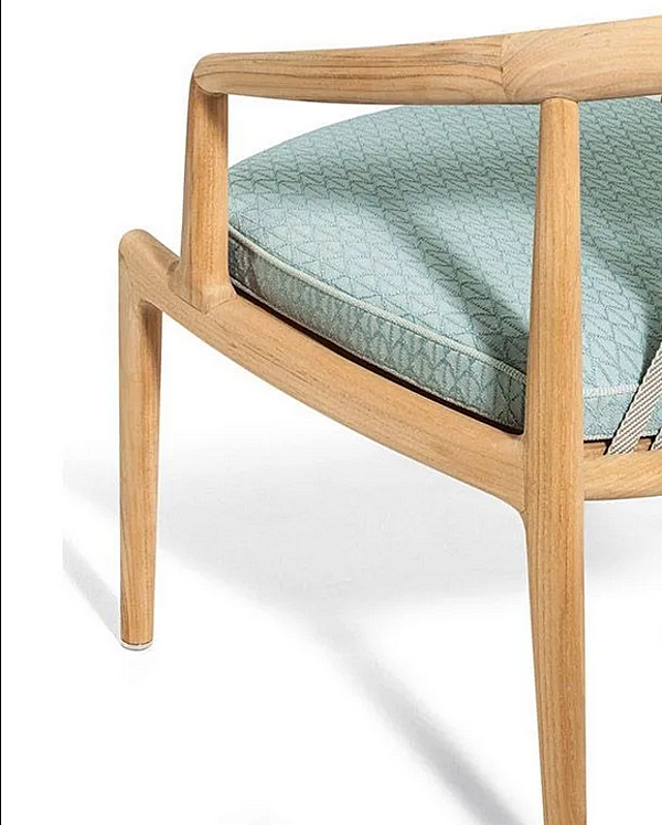 Sedia da giardino imbottita in teak con braccioli POLTRONA FRAU The Secret Garden fabbrica POLTRONA FRAU dall'Italia. Foto №7