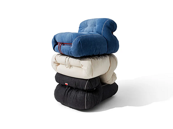 Poltrona in tessuto denim Soriana CASSINA fabbrica CASSINA dall'Italia. Foto №10
