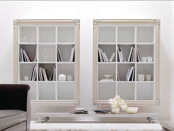 Libreria a giorno sospesa in legno CORTEZARI CLARA fabbrica CORTE ZARI dall'Italia. Foto №1