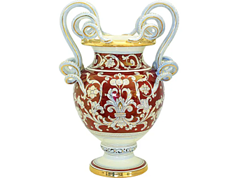 Vaso in ceramica Lustro Rubino L'Antica Deruta LR/2106/60