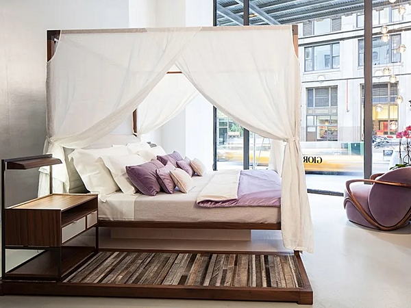 Letto matrimoniale con testiera imbottita GIORGETTI IRA 54270 fabbrica GIORGETTI dall'Italia. Foto №8