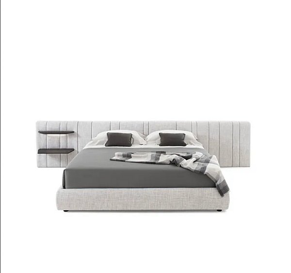 Letto matrimoniale in tessuto con comodini integrati e testata imbottita KARPHI NAP GIORGETTI fabbrica GIORGETTI dall'Italia. Foto №3