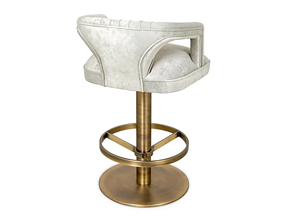 Sgabello alto girevole in velluto con braccioli BRABBU Karoo II fabbrica BRABBU dall'Italia. Foto №4