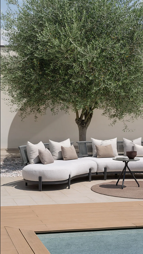 Divano curvo a 2 posti in tessuto giardino Loto Atmosphera fabbrica ATMOSPHERA dall'Italia. Foto №14
