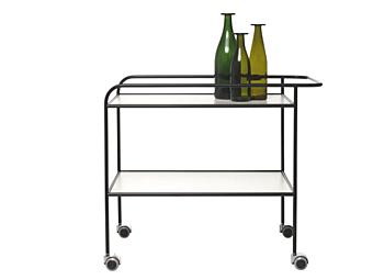 Троллейбус для еды из ламината и стальных труб Cappellini PC_21 fabbrica Cappellini dall'Italia