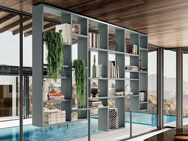 Libreria a giorno in legno galleggiante 30mm Weightless LAGO 1246 1246 fabbrica LAGO dall'Italia. Foto №1