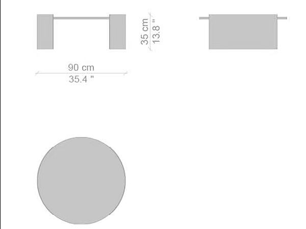 Tavolino laterale da giardino rotondo in materiale CASSINA Bowy fabbrica CASSINA dall'Italia. Foto №6
