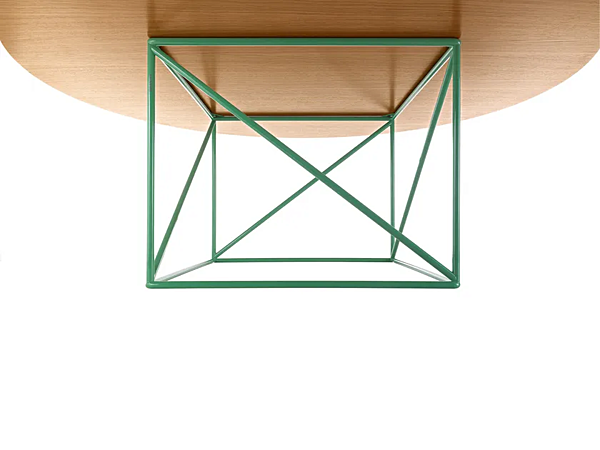 Tavolo rotondo in acciaio e legno per riunioni CASSINA LC15 015 fabbrica CASSINA dall'Italia. Foto №2
