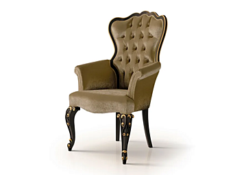 Poltrona in velluto imbottito con braccioli CARPANESE 6011 6011 fabbrica CARPANESE dall'Italia