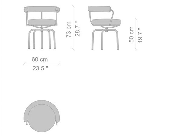 Poltrona girevole con braccioli in materiale durevole CASSINA 7 007 fabbrica CASSINA dall'Italia. Foto №7