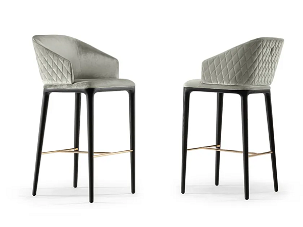 Sgabello con poggiapiedi e schienale OPERA CONTEMPORARY (ANGELO CAPPELLINI) Louise 47040/R fabbrica OPERA CONTEMPORARY dall'Italia. Foto №1