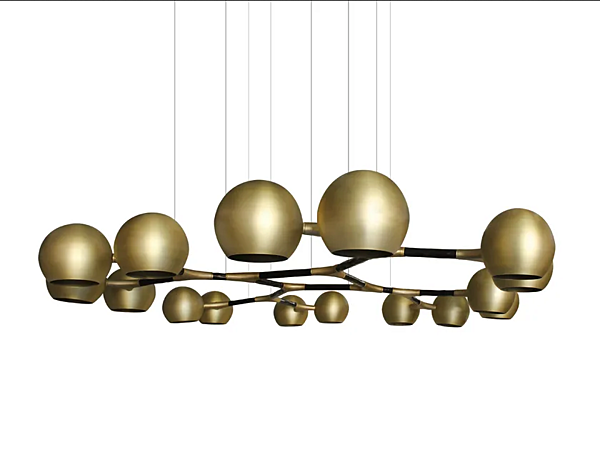 Lampada a sospensione in ottone Horus BRABBU fabbrica BRABBU dall'Italia. Foto №1