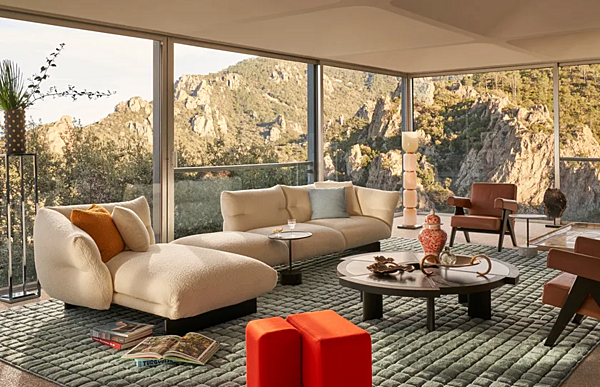 Divano in tessuto con schienale imbottito CASSINA Moncloud fabbrica CASSINA dall'Italia. Foto №7