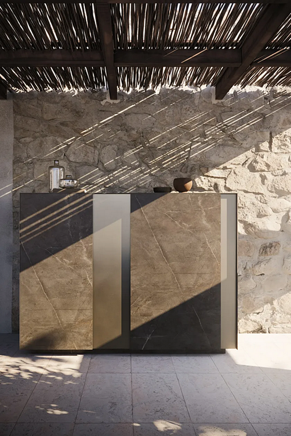 Cucina da esterno in pietra e legno MODULNOVA Progetto 01 fabbrica Modulnova dall'Italia. Foto №7