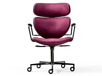 Sedia da ufficio con braccioli in nabuk Black Tie Asia Office ASI10OF