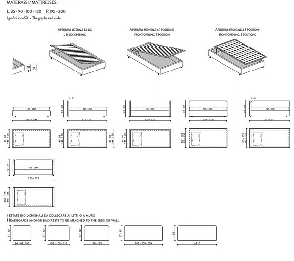 Divano letto in tessuto con schienale imbottito Duomo Design Monos fabbrica Duomo Design dall'Italia. Foto №8