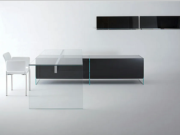 Scrivania angolare in cristallo Air Desk 1 Gallotti&Radice fabbrica Gallotti & Radice dall'Italia. Foto №4