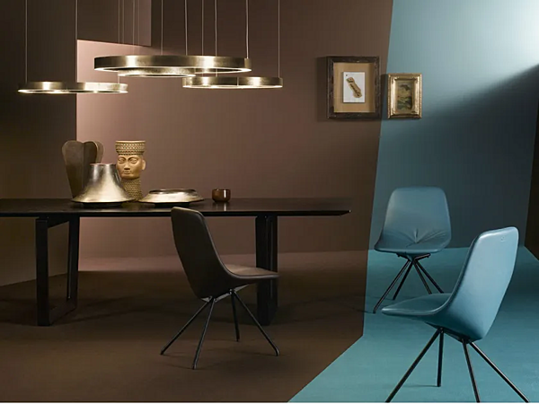 Sedia in pelle con schienale imbottito POLTRONA FRAU DU 30 fabbrica POLTRONA FRAU dall'Italia. Foto №5