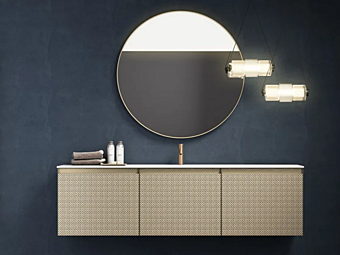Unità lavabo a parete in Laminam collezione Skin ARTELINEA AL 587