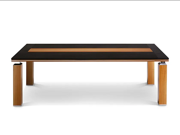 Scrivania rettangolare in legno melaminico e pelle ARES i 4 Mariani fabbrica i 4 Mariani dall'Italia. Foto №1