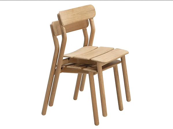 Sedia da giardino in teak Stria Kristalia 05STR01 fabbrica Kristalia dall'Italia. Foto №2