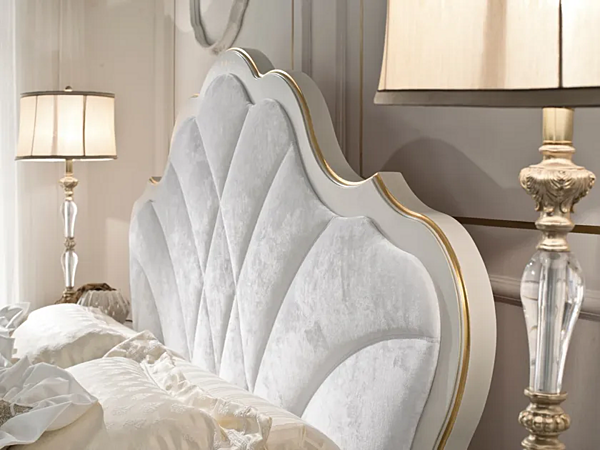 Letto matrimoniale in legno con testata imbottita CASA +39 GIULIETTA 3302, 3304 fabbrica CASA +39 dall'Italia. Foto №2