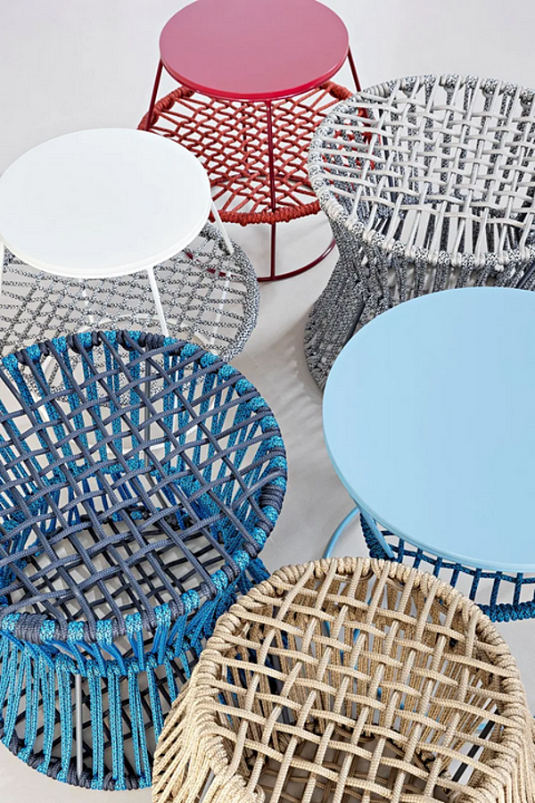 Tavolino da caffè rotondo in ferro con portamagazine integrato Ziggy Saba fabbrica SABA dall'Italia. Foto №6