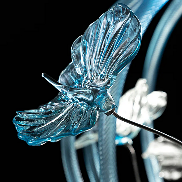 Lampada a sospensione in vetro LED a gabbia MULTIFORME SS2023B fabbrica MULTIFORME dall'Italia. Foto №3