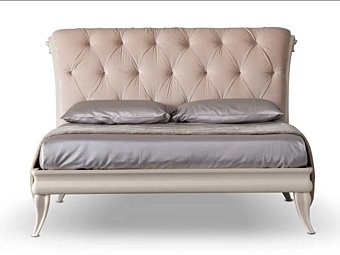 Letto matrimoniale in pelle con testata imbottita CORTEZARI GASTON 918-T, 918