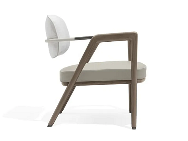 Poltrona con braccioli in pelle e tessuto GIORGETTI ELSA fabbrica GIORGETTI dall'Italia. Foto №3