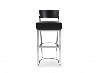 Sgabello alto imbottito con schienale Morgan FLEXFORM