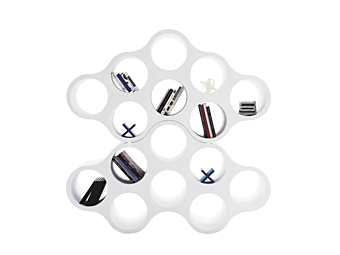 Libreria modulare in polietilene doppia faccia Cloud Cappellini C5_1 fabbrica Cappellini dall'Italia