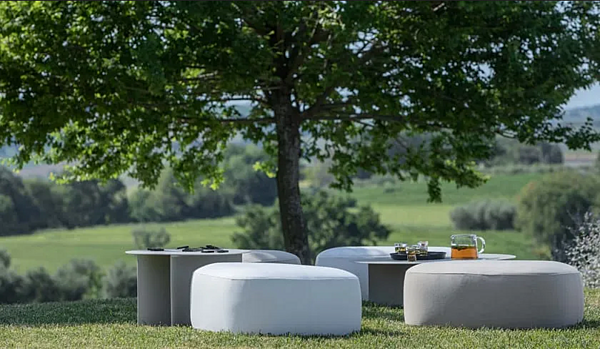 Pouf con rivestimento sfoderabile in tessuto Pierre Flou fabbrica Flou dall'Italia. Foto №9
