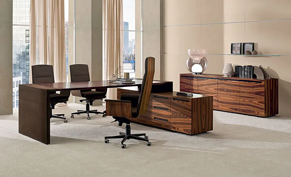 Scrivania executive in legno a forma di L Crossing I 4 Mariani fabbrica i 4 Mariani dall'Italia. Foto №4