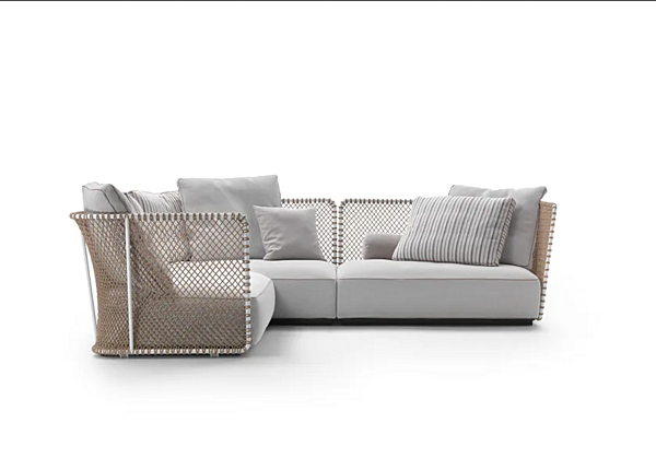 Divano angolare da giardino in materiale resistente FLEXFORM collezione OASIS fabbrica FLEXFORM dall'Italia. Foto №4