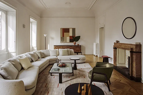 Specchio rotondo con cornice DUO in materiale di alta qualità POLTRONA FRAU fabbrica POLTRONA FRAU dall'Italia. Foto №3