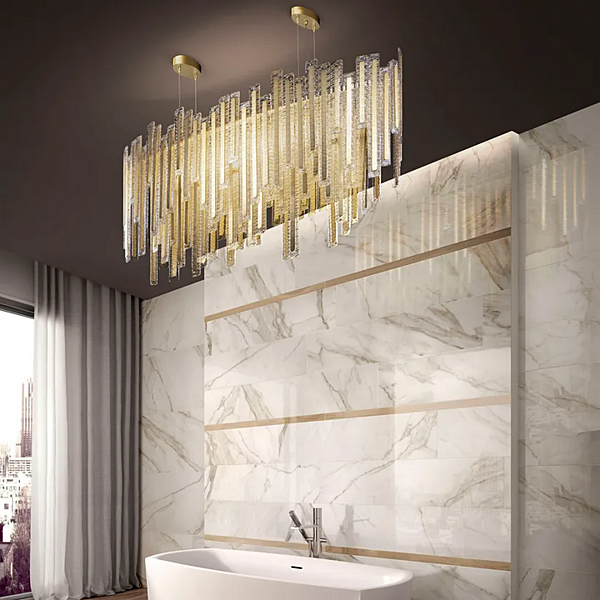 Lampada a sospensione in cristallo artigianale The Arcadian MULTIFORME SS7630-150x60-CK fabbrica MULTIFORME dall'Italia. Foto №5