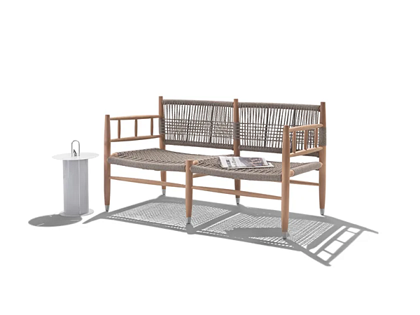 Divano da giardino in legno Iroko con schienale imbottito FLEXFORM Lee Outdoor fabbrica FLEXFORM dall'Italia. Foto №3