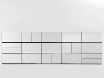 Unità di archiviazione modulare per ufficio in vetro Gallotti&Radice Air Up fabbrica Gallotti & Radice dall'Italia