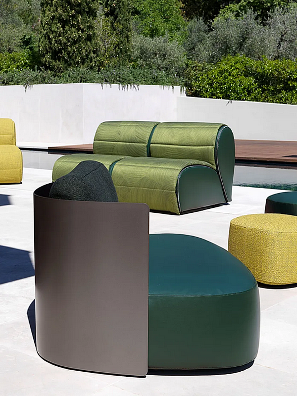 Poltrona da giardino in tessuto Pierre Shell Flou fabbrica Flou dall'Italia. Foto №10