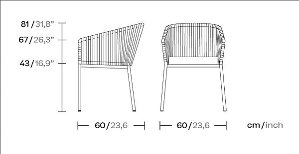 Sedia da giardino in tessuto KETTAL Grand Bitta KS7003700 fabbrica KETTAL dall'Italia. Foto №4