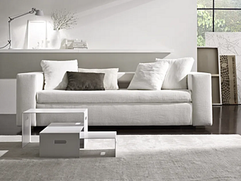 Divano letto in tessuto a 2 posti con fodera removibile Harmony Duomo Design