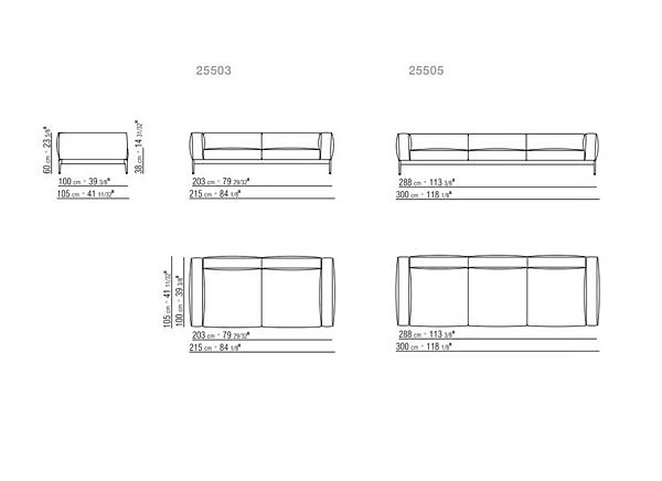 Divano in tessuto a tre posti con copertura removibile Romeo FLEXFORM fabbrica FLEXFORM dall'Italia. Foto №7
