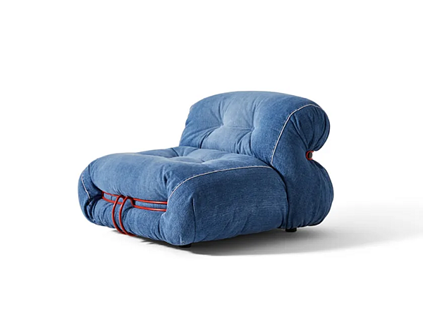 Poltrona in tessuto denim Soriana CASSINA fabbrica CASSINA dall'Italia. Foto №1