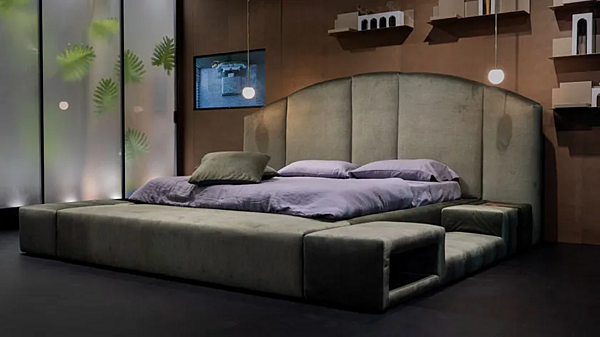 Letto matrimoniale con testata imbottita in tessuto CASA +39 CONCEPT 01 ECO001 fabbrica ENCORE (by CASA +39) dall'Italia. Foto №11