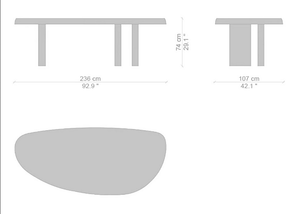 Tavolo in legno forma libera CASSINA fabbrica CASSINA dall'Italia. Foto №3