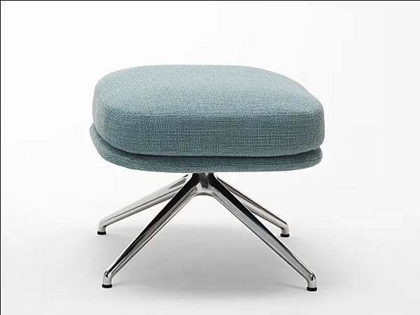 Pouf imbottito con base a 4 razze Saba collezione Sunset fabbrica SABA dall'Italia. Foto №1