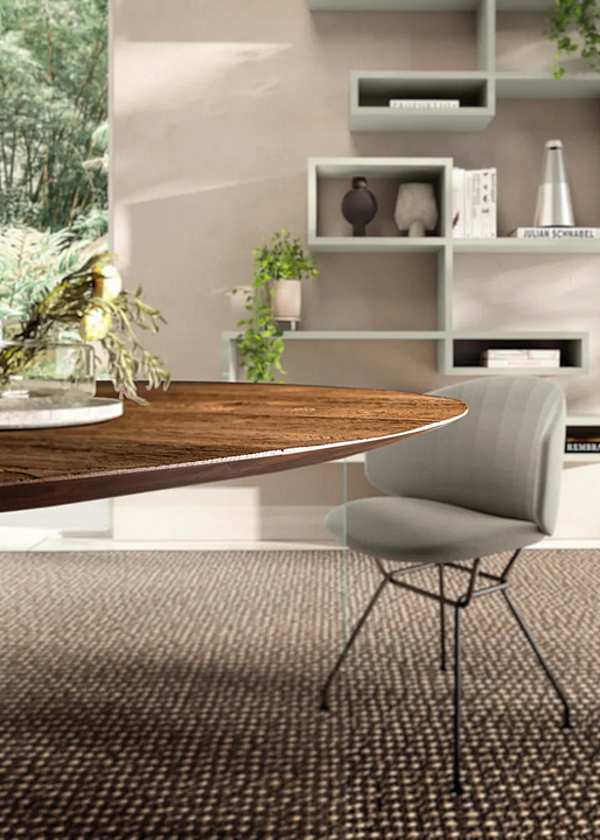 Tavolo rotondo in legno e vetro Air Slim 2260W LAGO 2260W fabbrica LAGO dall'Italia. Foto №2